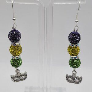 Handmade Mardi Gras Mask Earrings